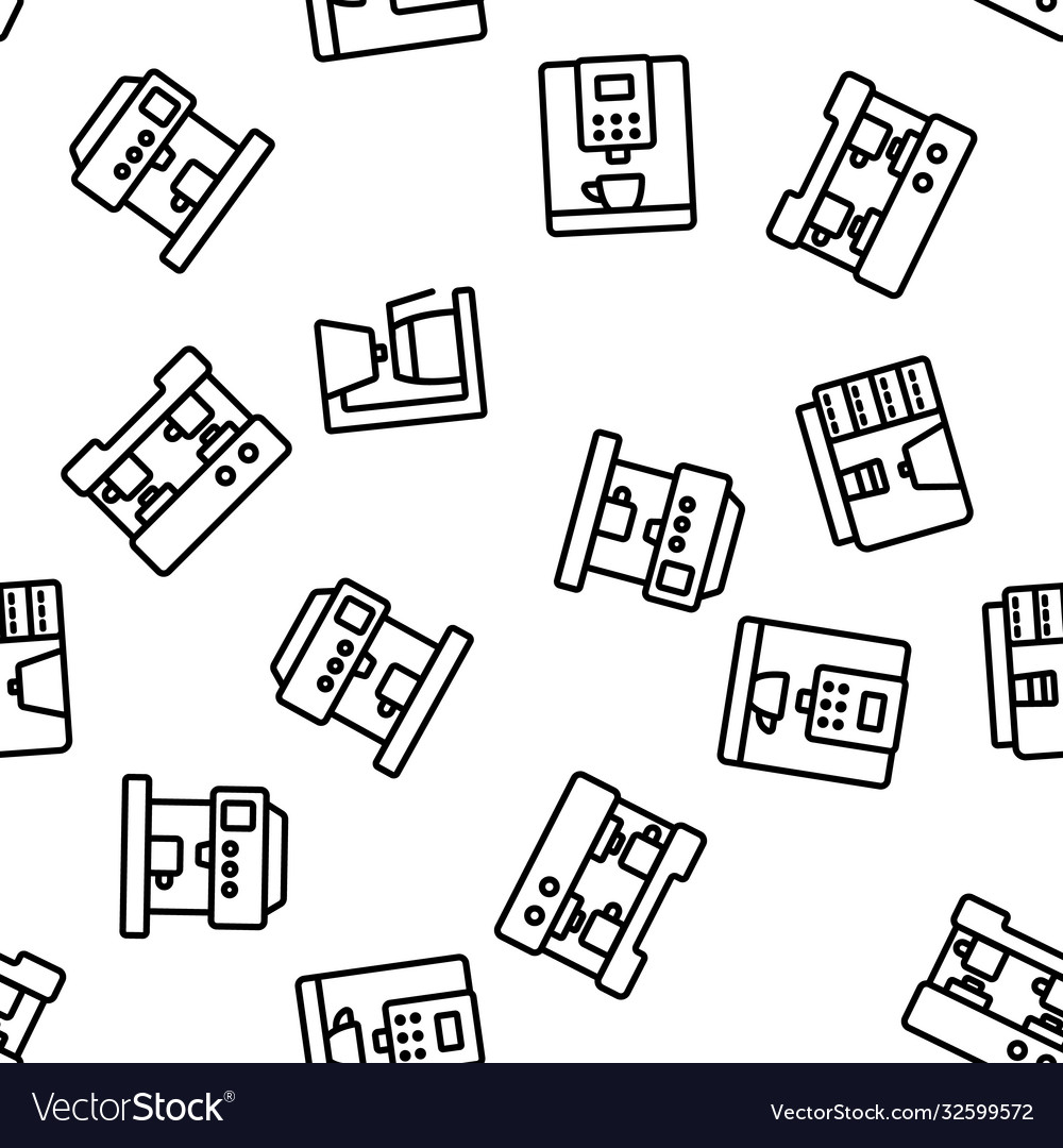 Coffee machine device seamless pattern