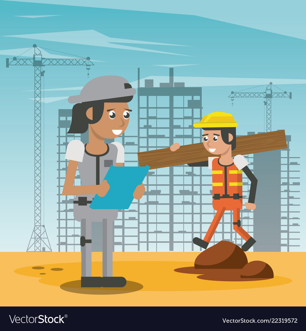 Construction workers cartoons