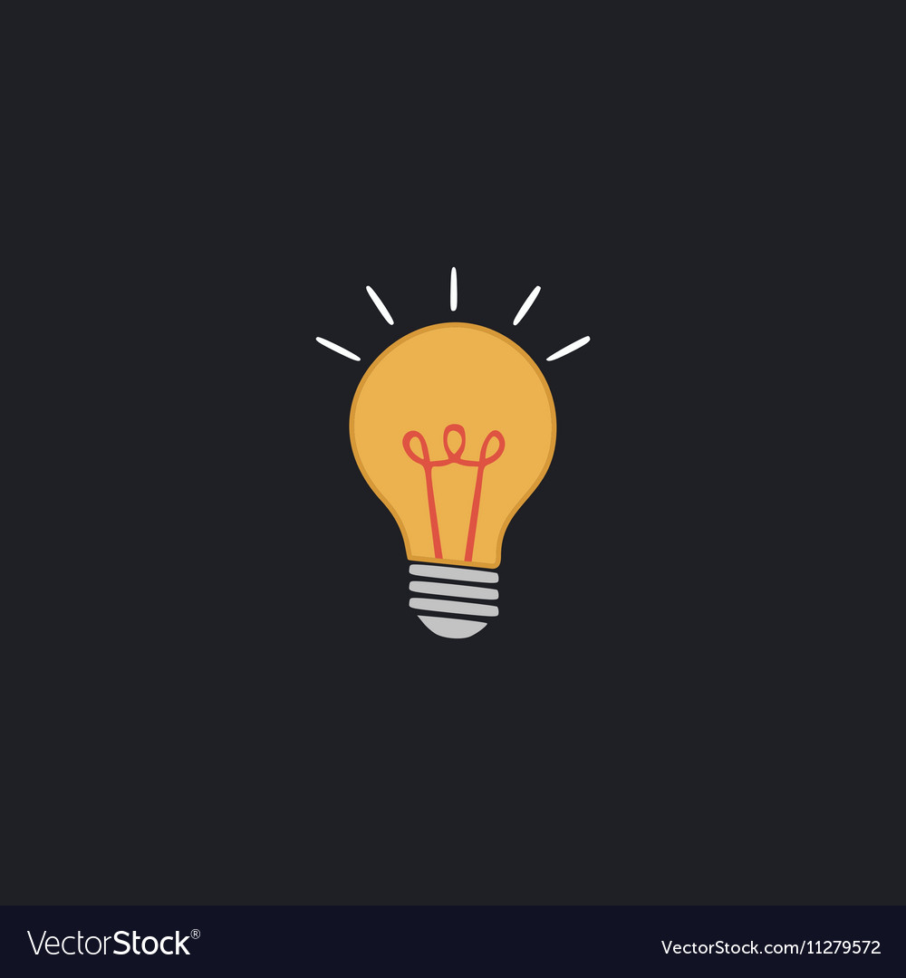 Light lamp computer symbol