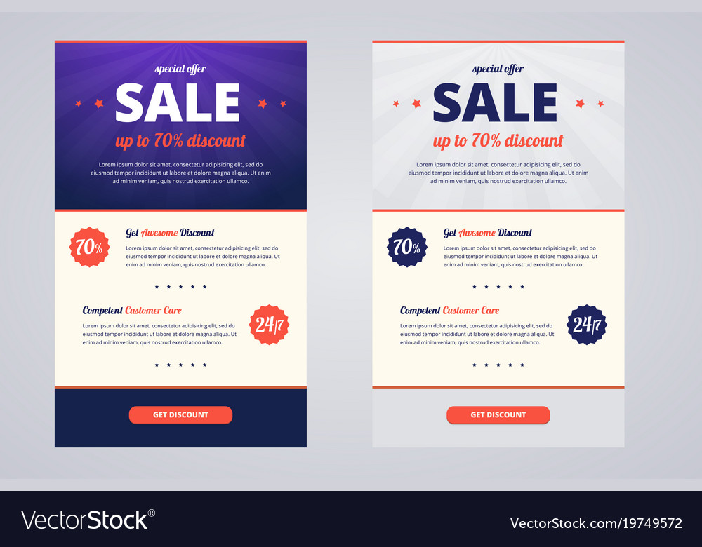 Newsletter Design Template For Sale Royalty Free Vector