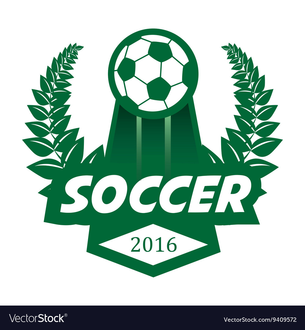 soccer football badge logo design template vector image