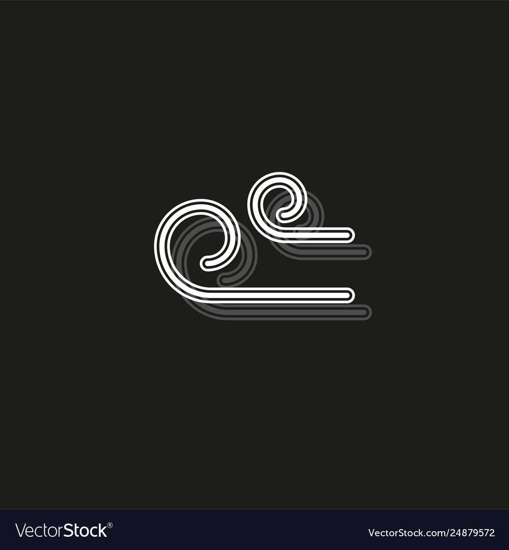 Wetter Wind Natur Symbol vector image Wetter Wind Natur Symbol