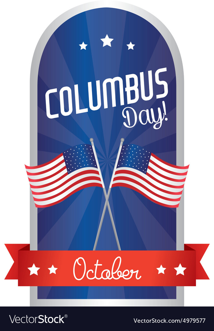 Abstract columbus day object on a white background vector image Abstract columbus day object on a white background