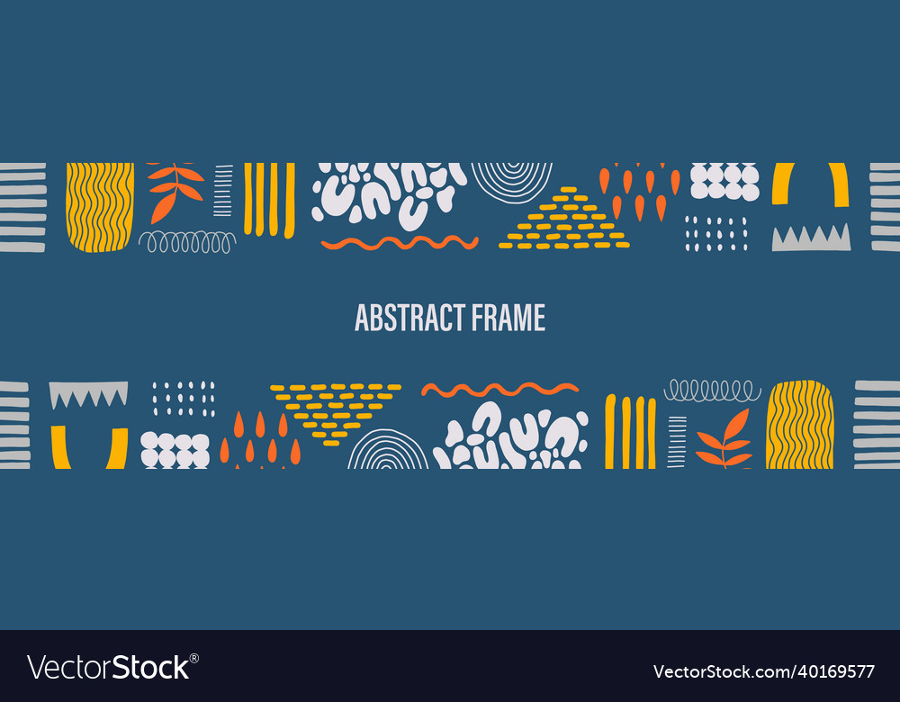 Abstract frame shape designtemplate flat element