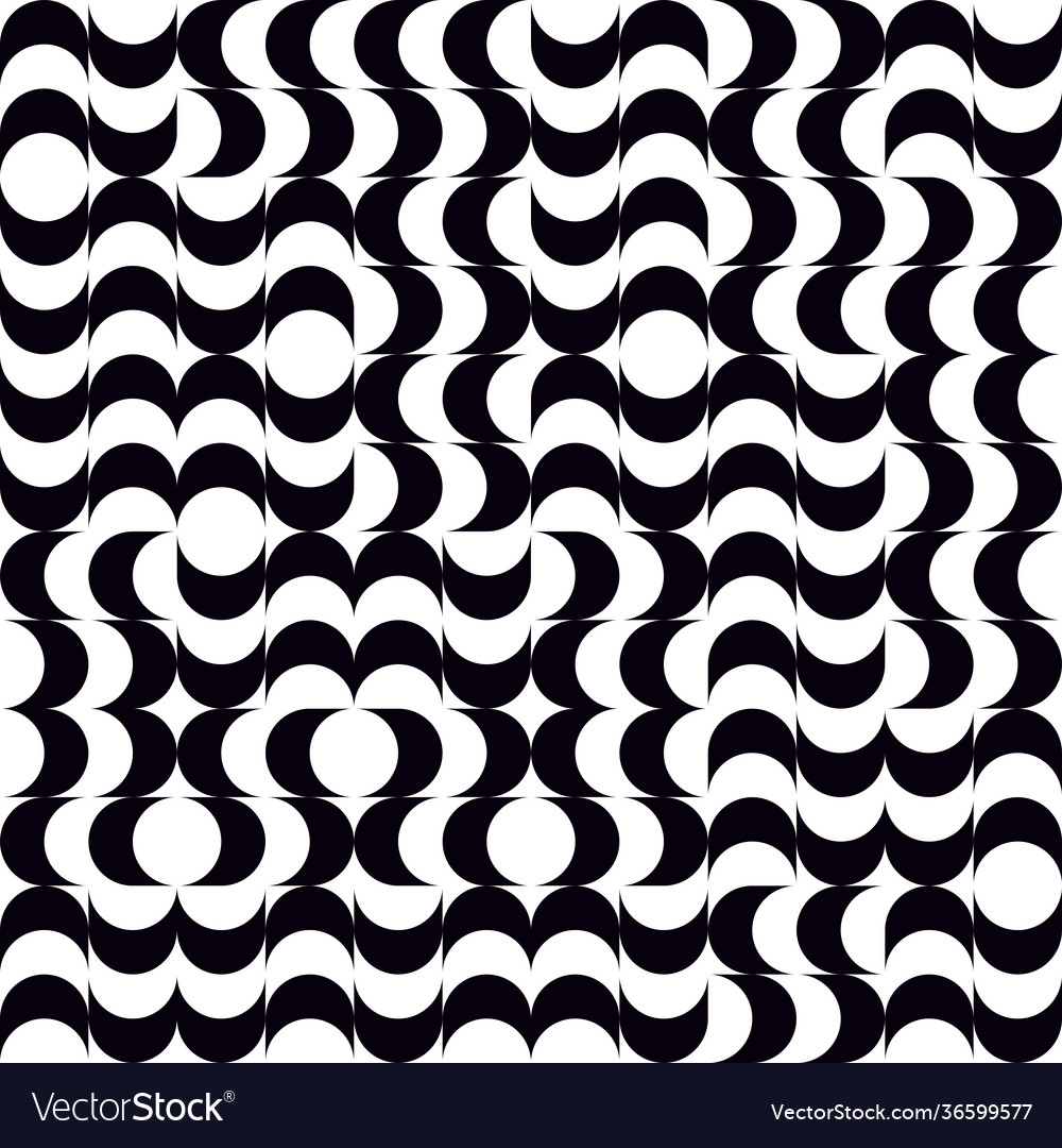 Black and white abstract pattern design vector image Black and white abstract pattern design
