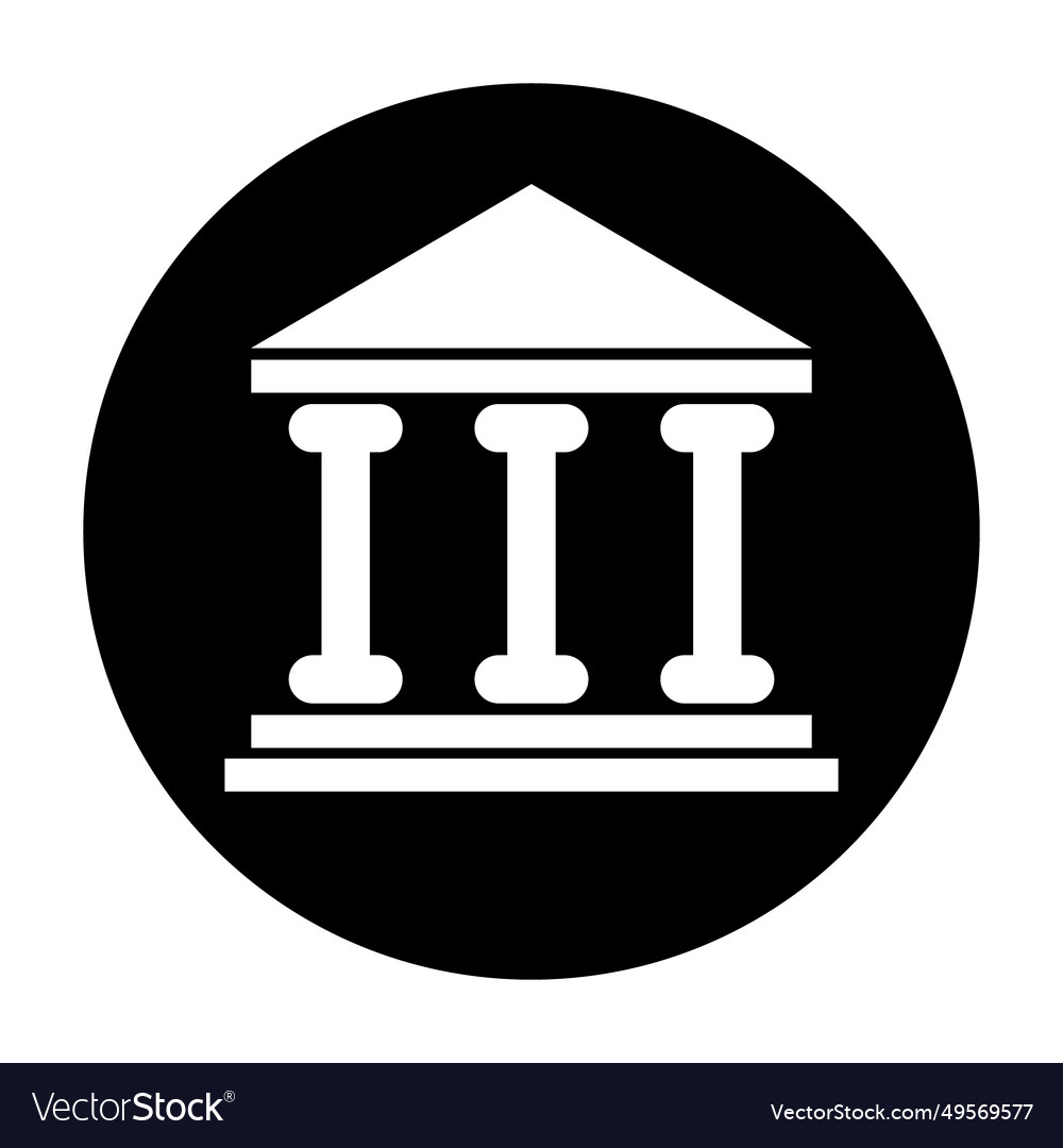 Building university architecture icon museum vector image Building university architecture icon museum