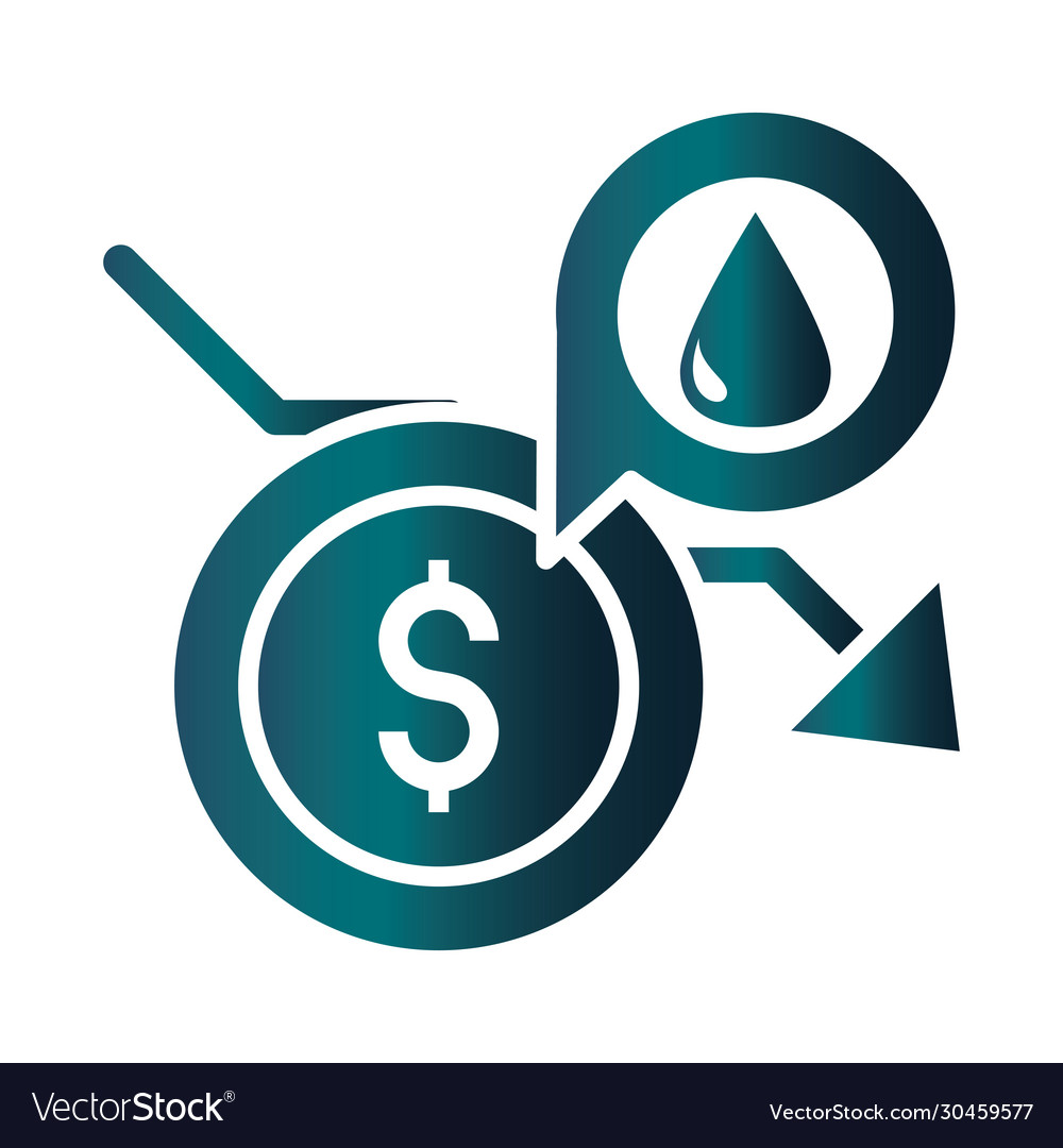 Diagram Money Depression Trade Crisis Economy Oil Vector Image