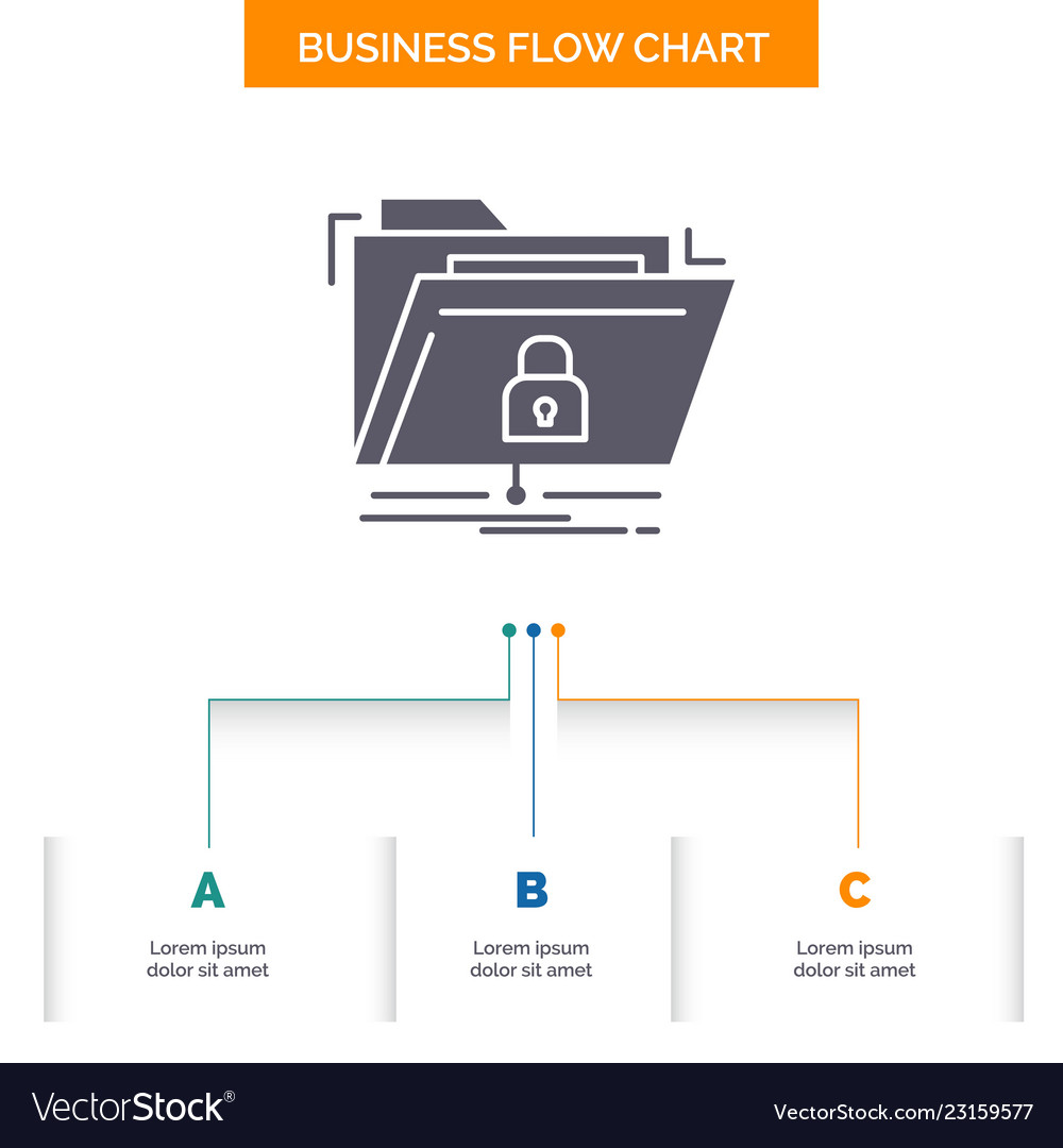 Encryption files folder network secure business vector image Encryption files folder network secure business