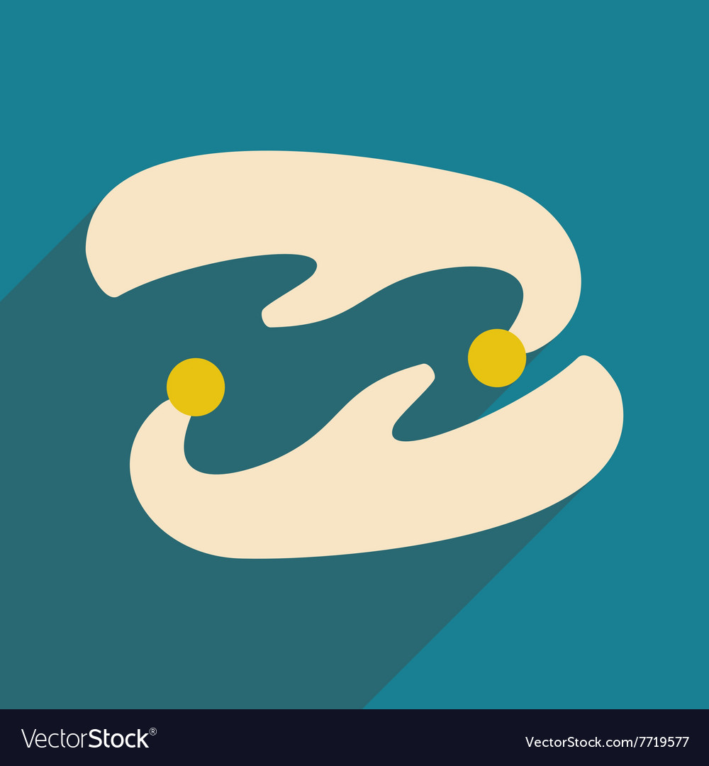 Flat with shadow icon and mobile application