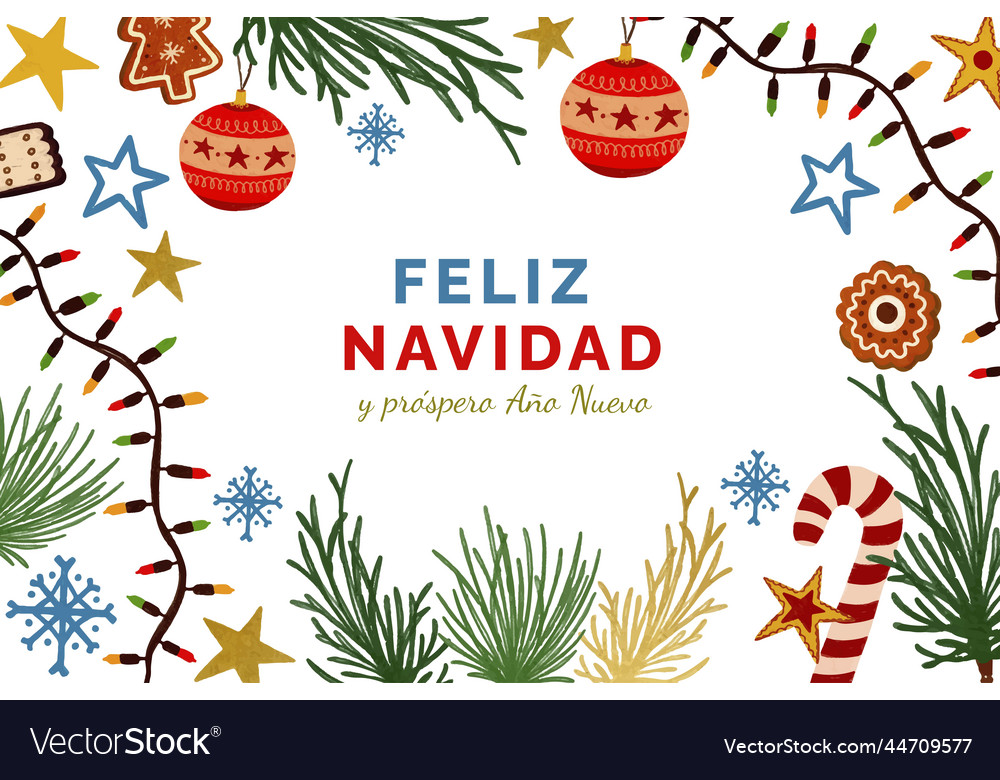 Golden Feliz Navidad Festive Ornament