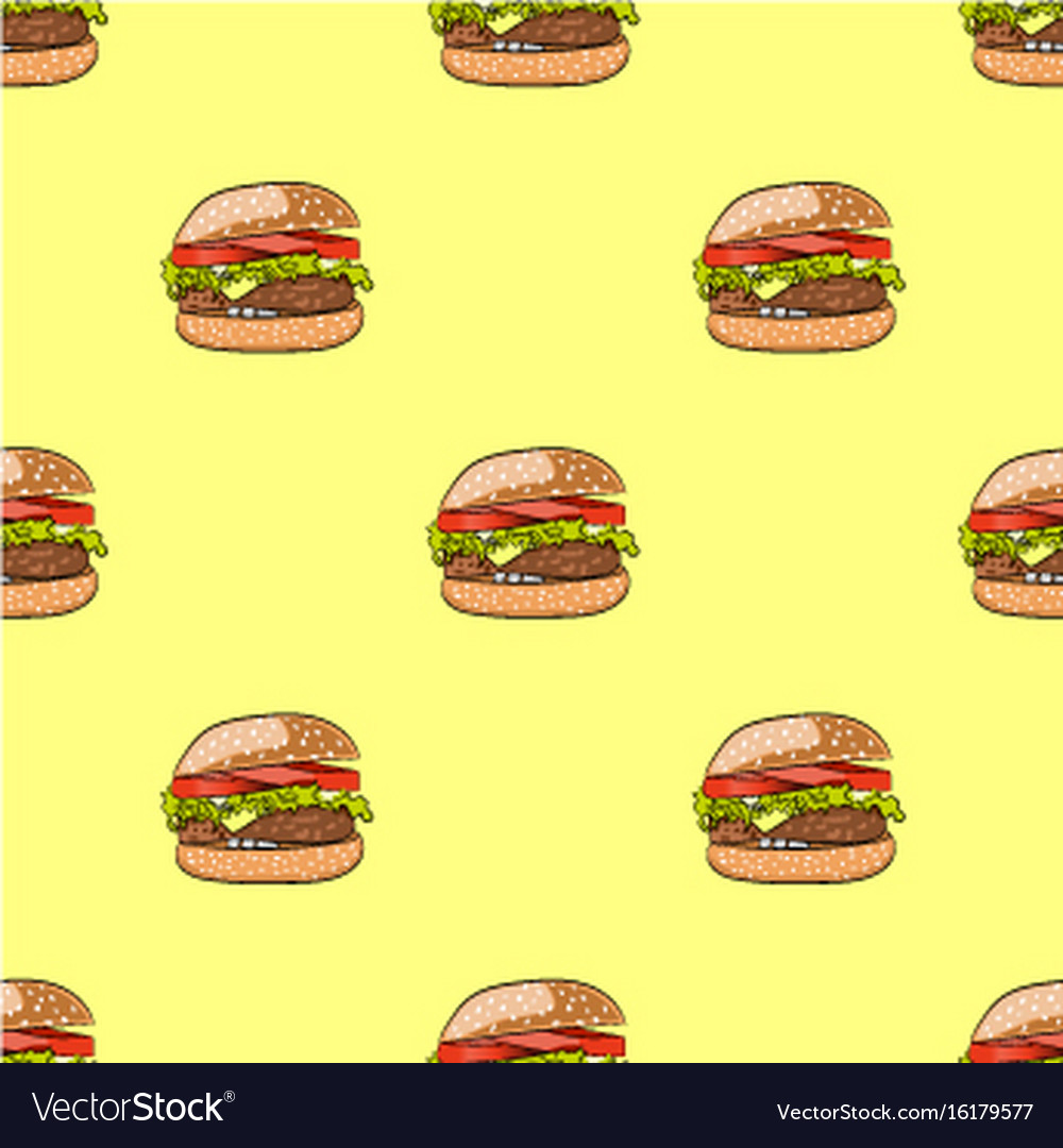 Hamburger Seamless Pattern