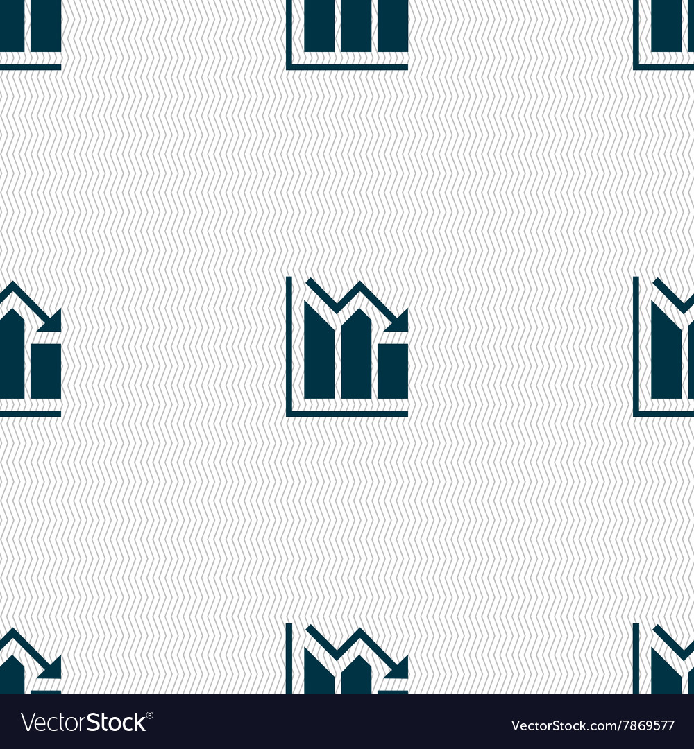Histogram icon sign seamless pattern