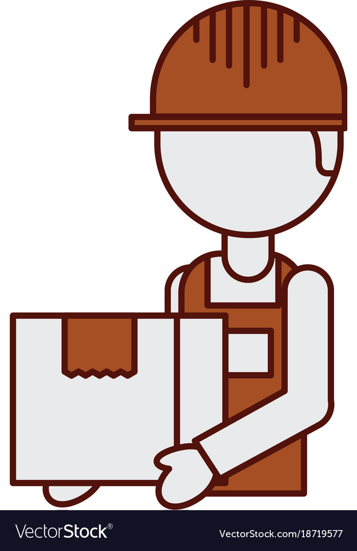 Logistic company courier delivery man character