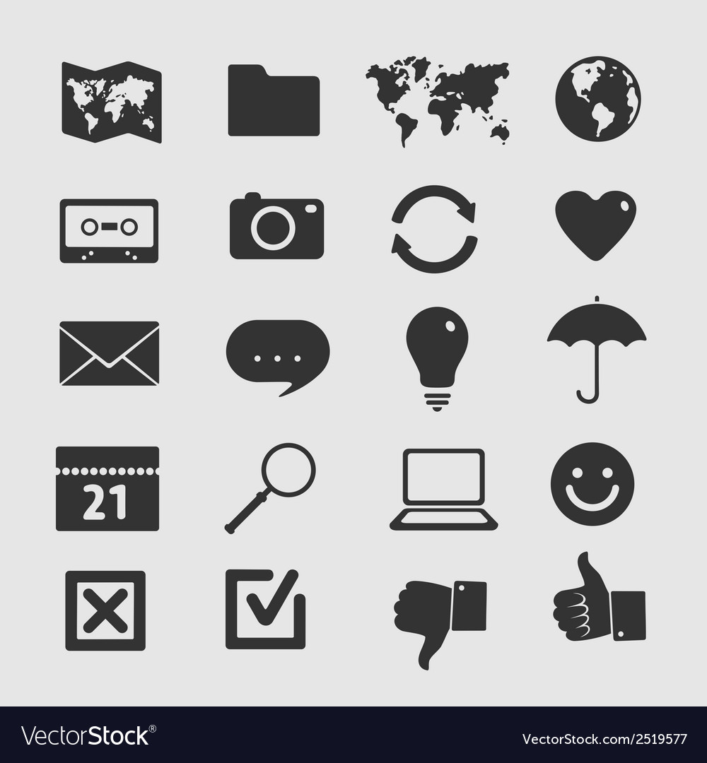 Modern Widget Icons Set