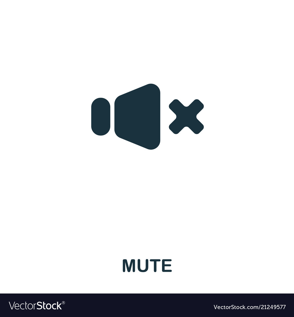 Mute icon line style design ui