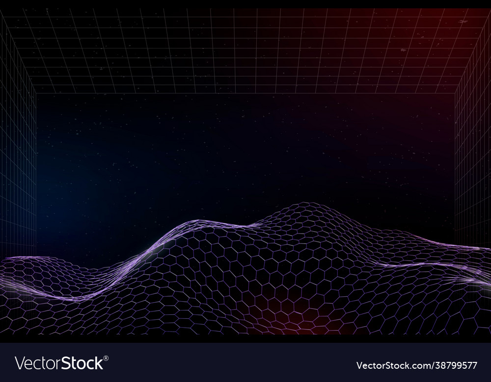 Purple 3d abstract wave pattern background