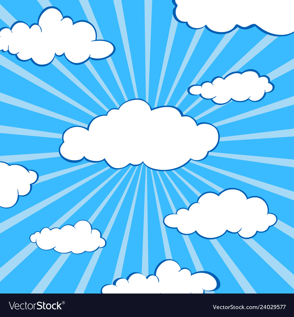 Stylized Cloud Set - Blue