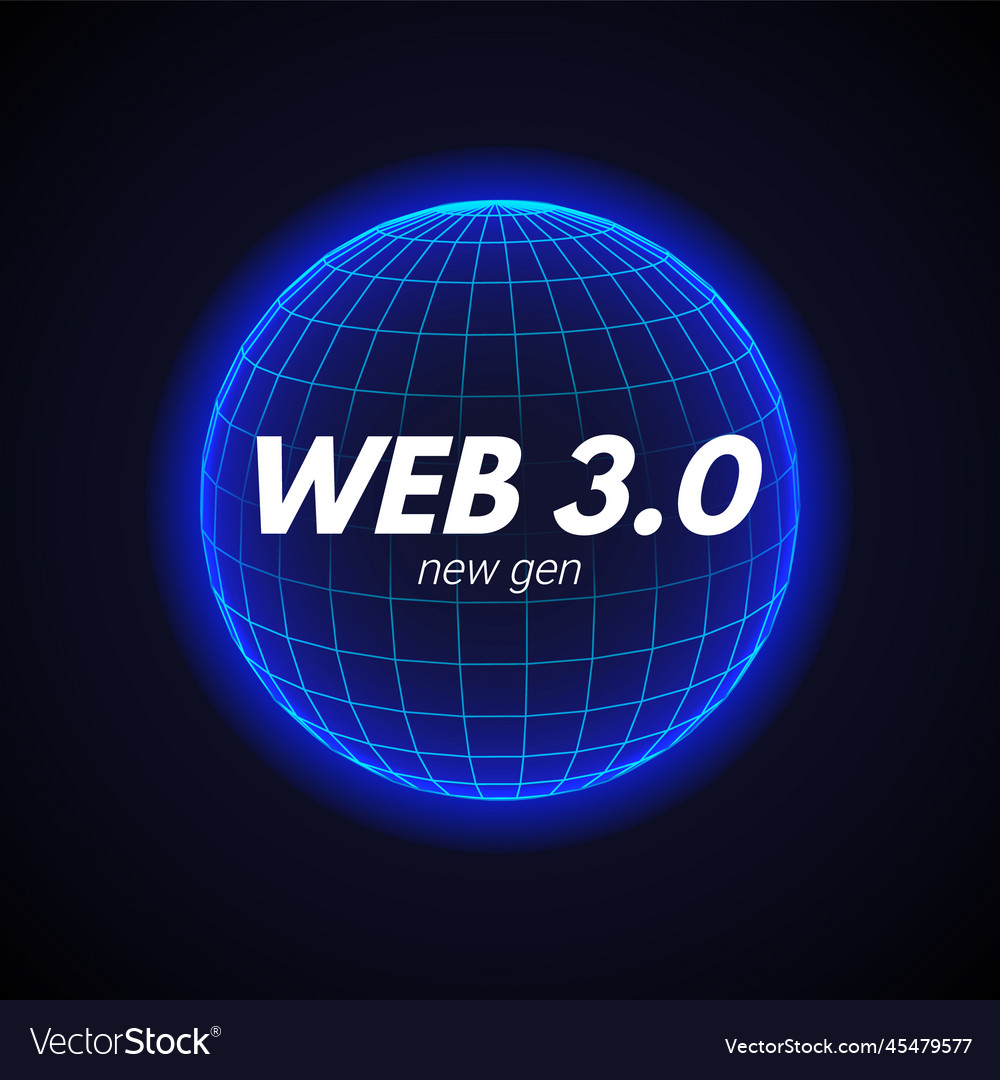 Web 3 world technology digital background web3