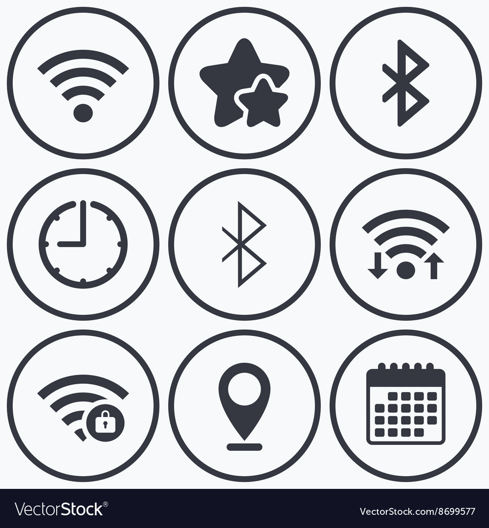 Wifi and bluetooth icon wireless mobile network