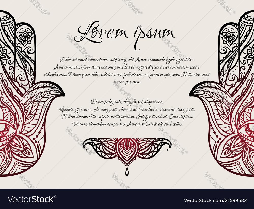 Bohemian Hamsa Card