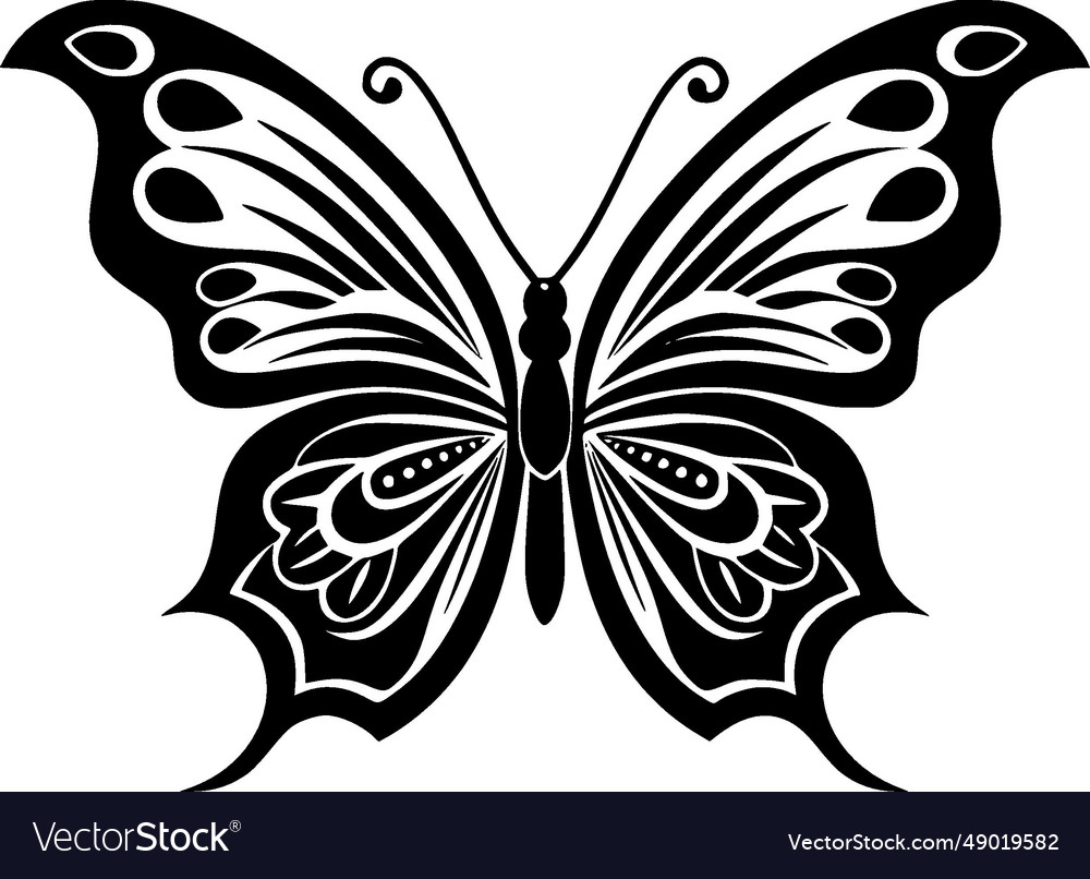 Butterfly - minimalist and flat logo Royalty Free Vector