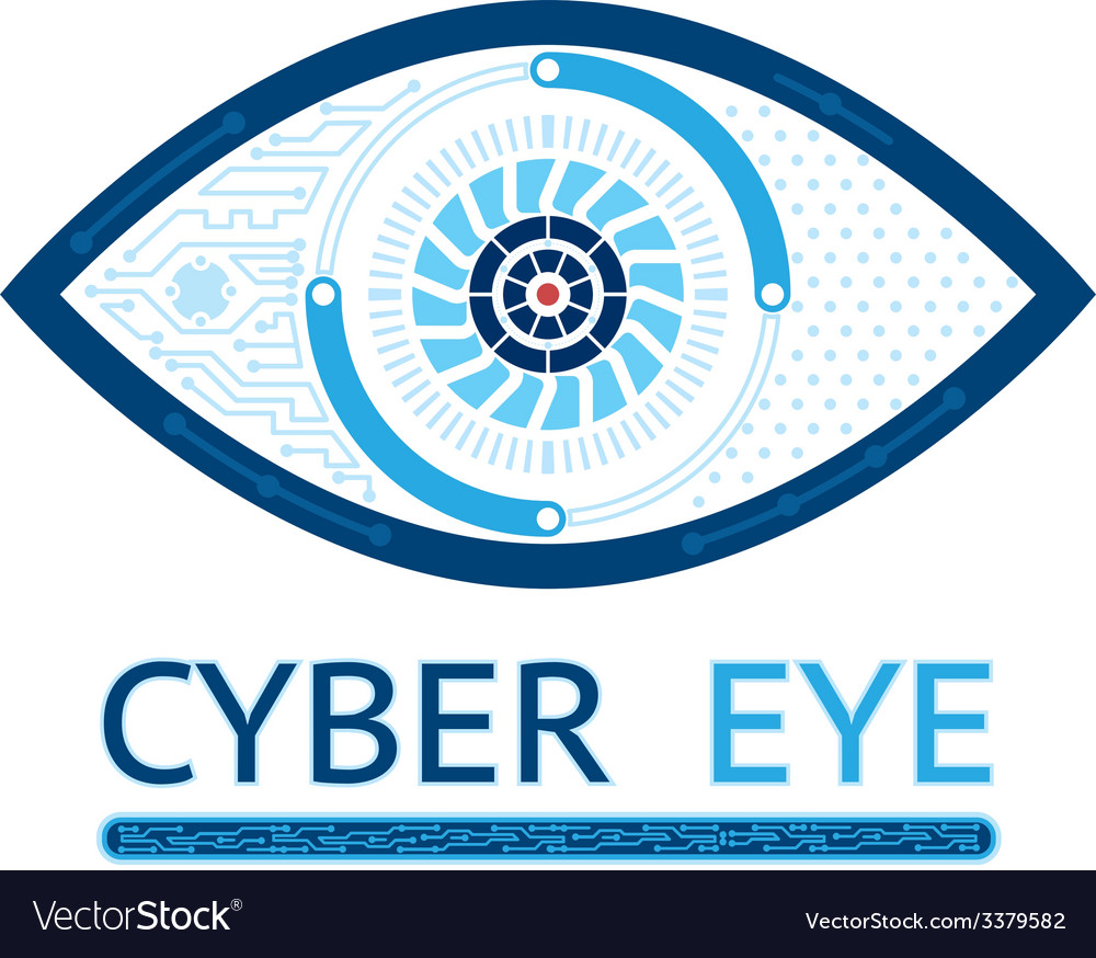 cyber eye icon royalty free vector image vectorstock