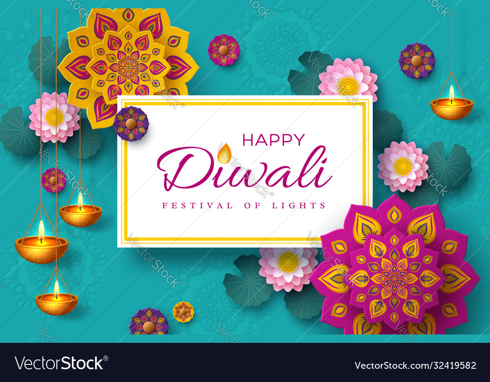 Diwali festival lights holiday banner