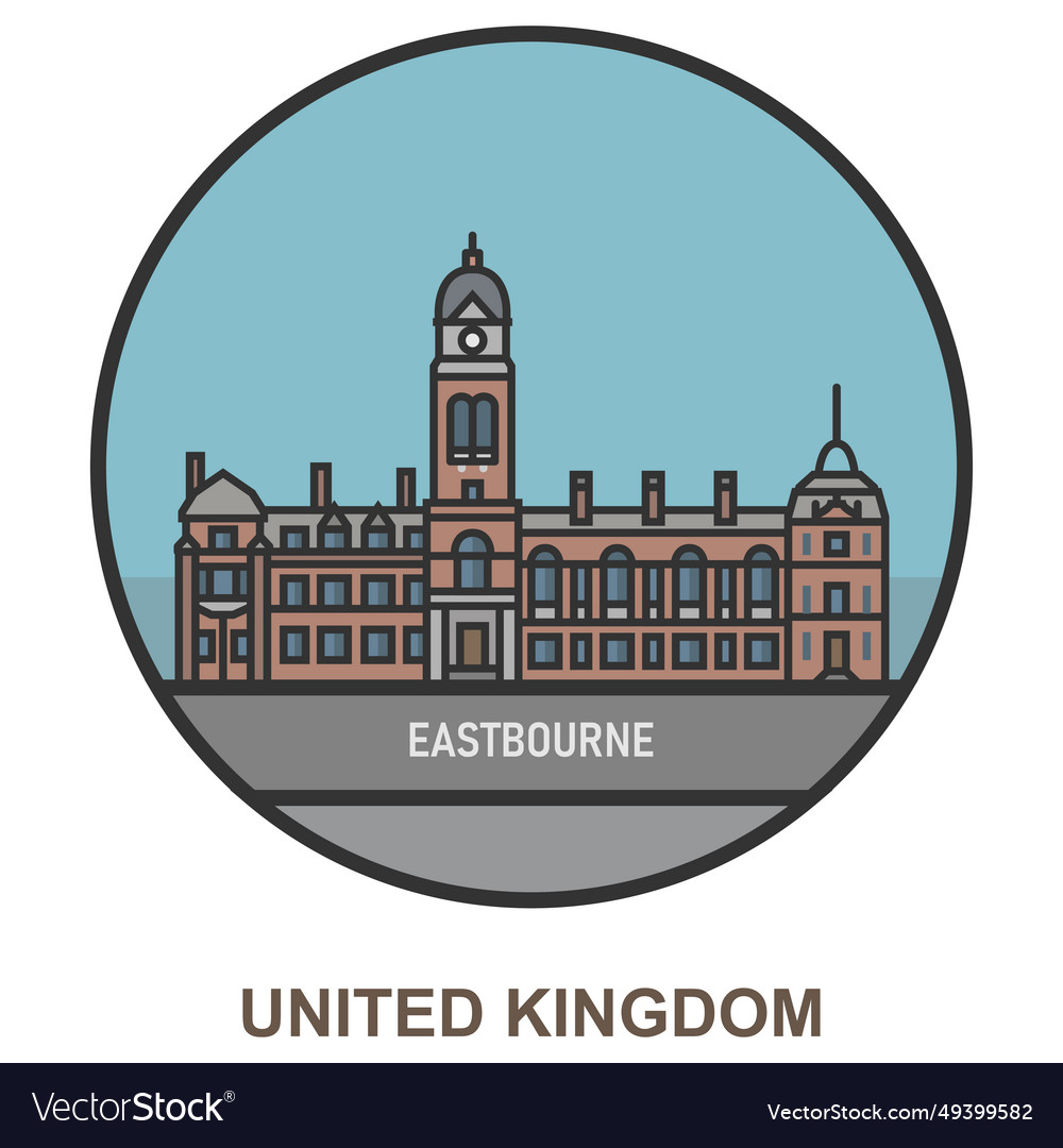 Eastbourne cities and towns in united kingdom Vector Image