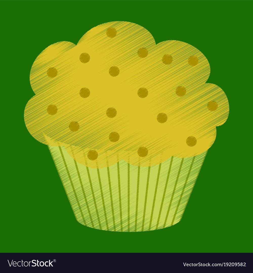Flat shading style icon muffin