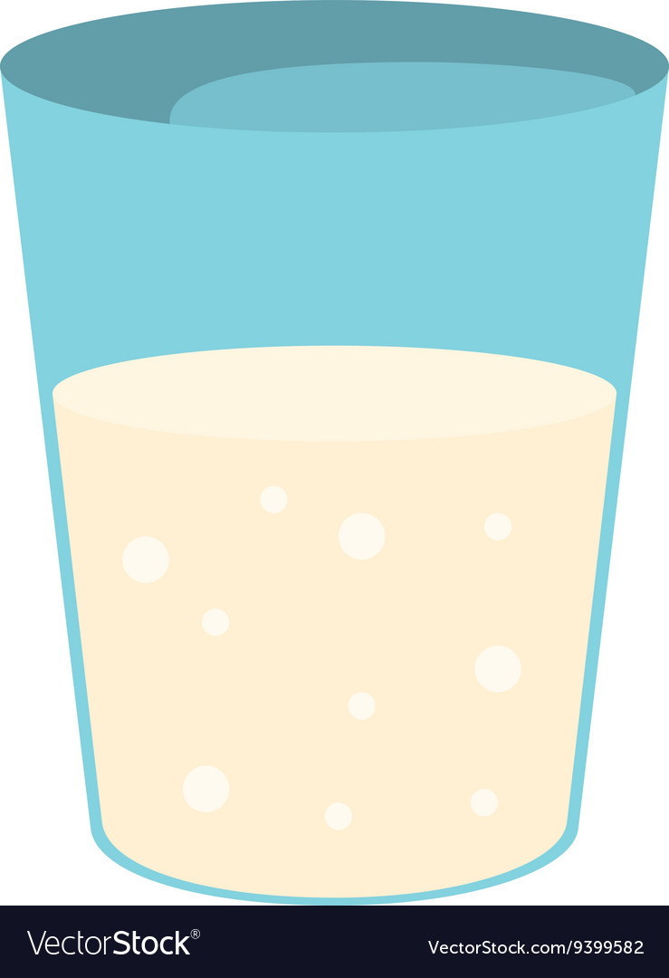 Glass of milk icon healthy drink design