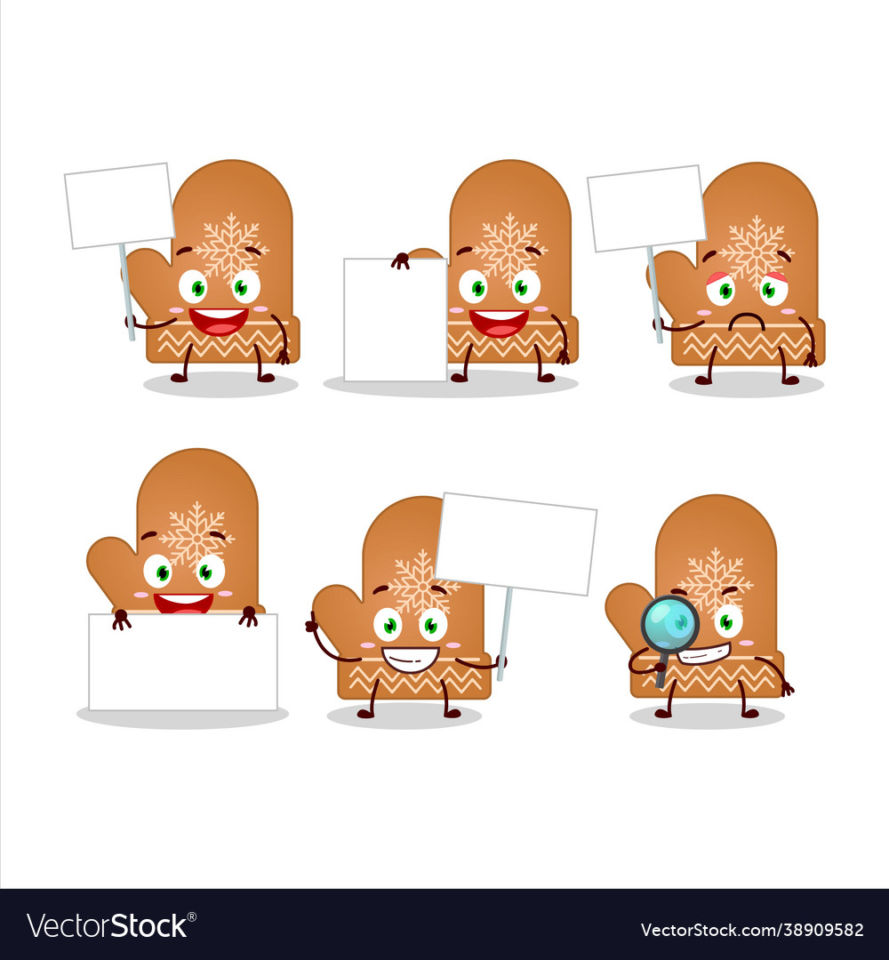 Gloves cookie cartoon character bring information