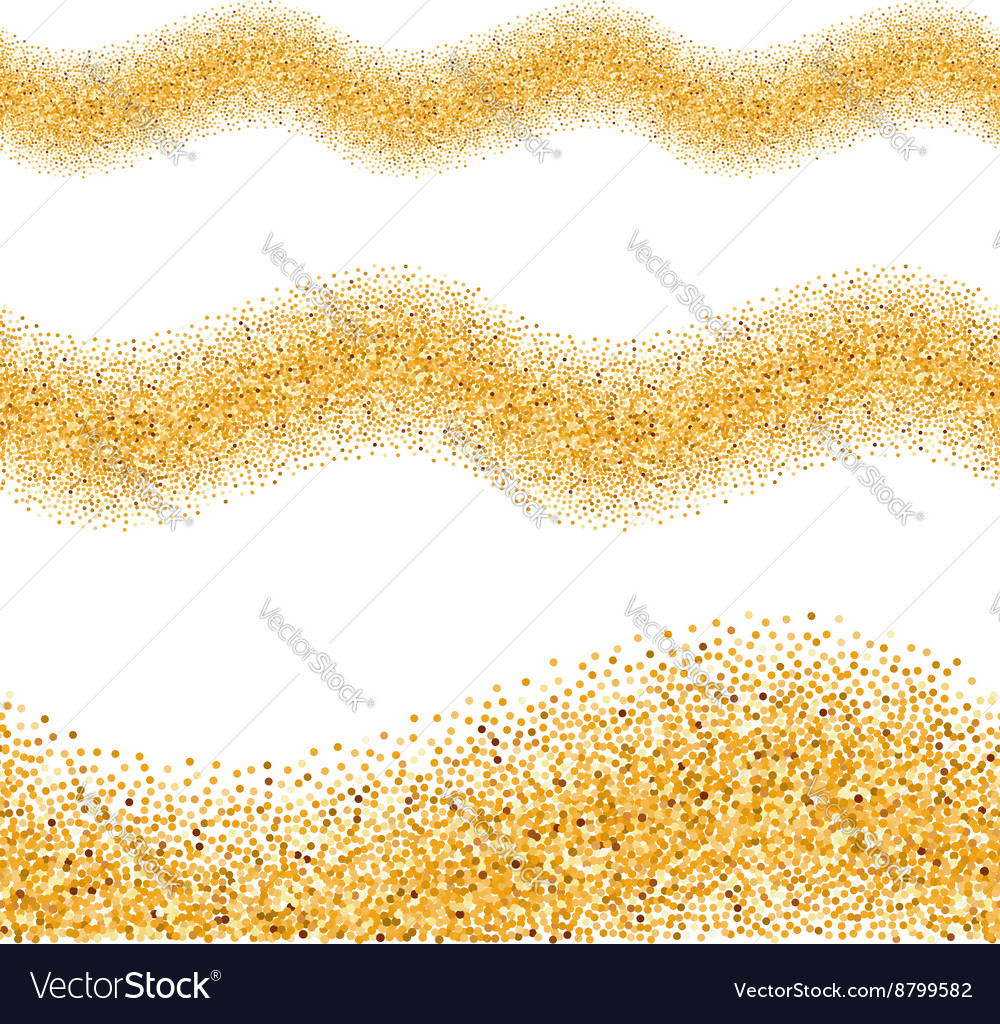 Gold glittering wave