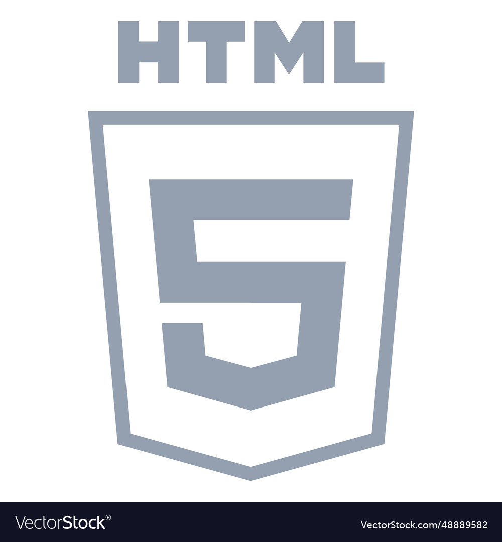 Html programming language flat vector image Html programming language flat