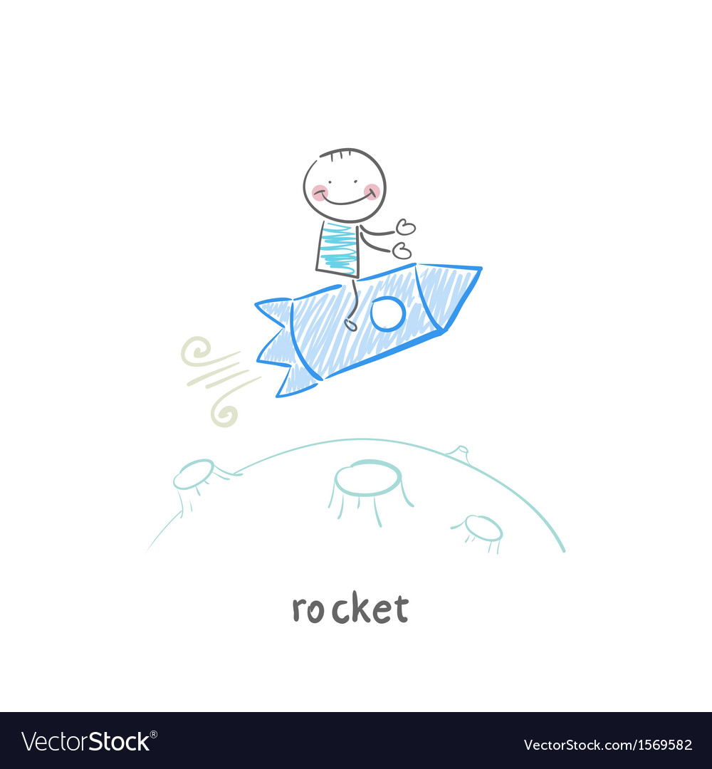 Man on a Rocket Ship