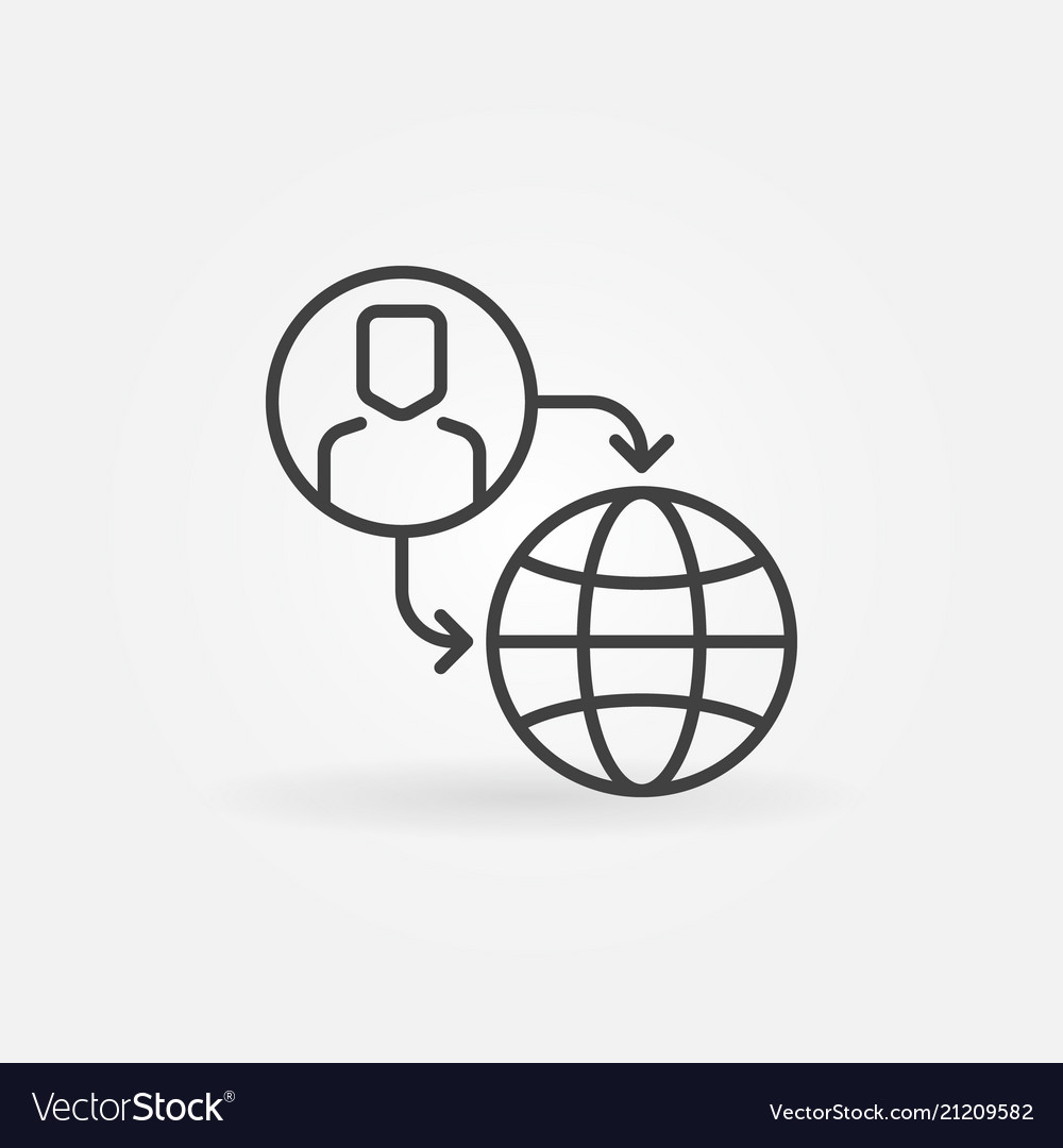 Outsourcing outline icon or sign