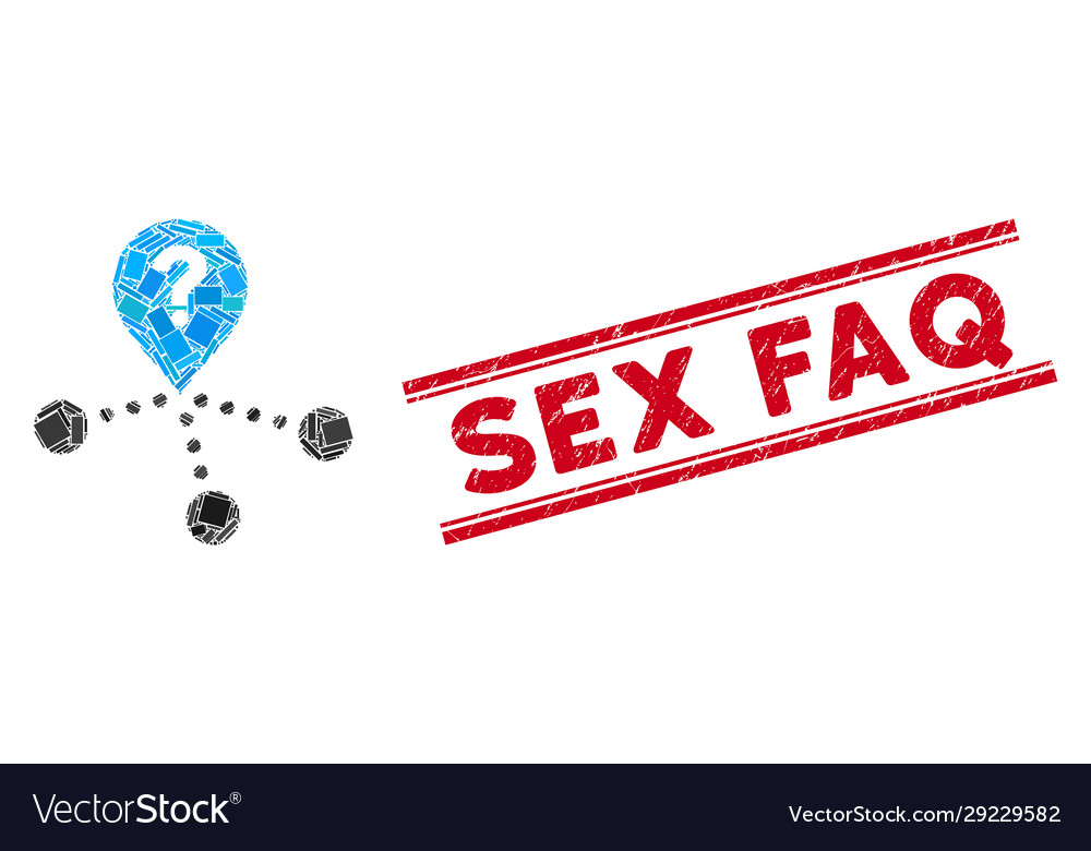 Place question mosaic and grunge sex faq seal