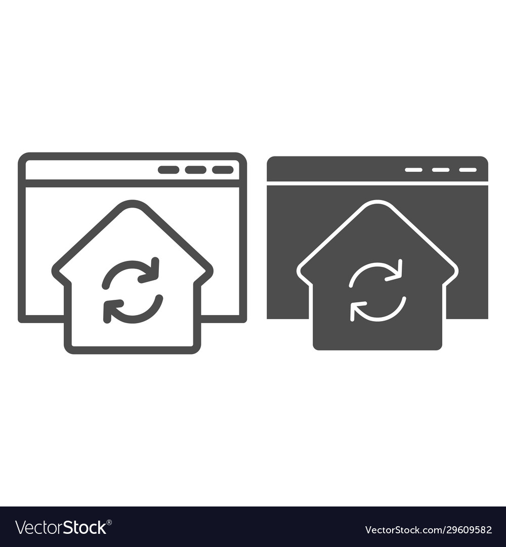 Refresh window line and solid icon browser