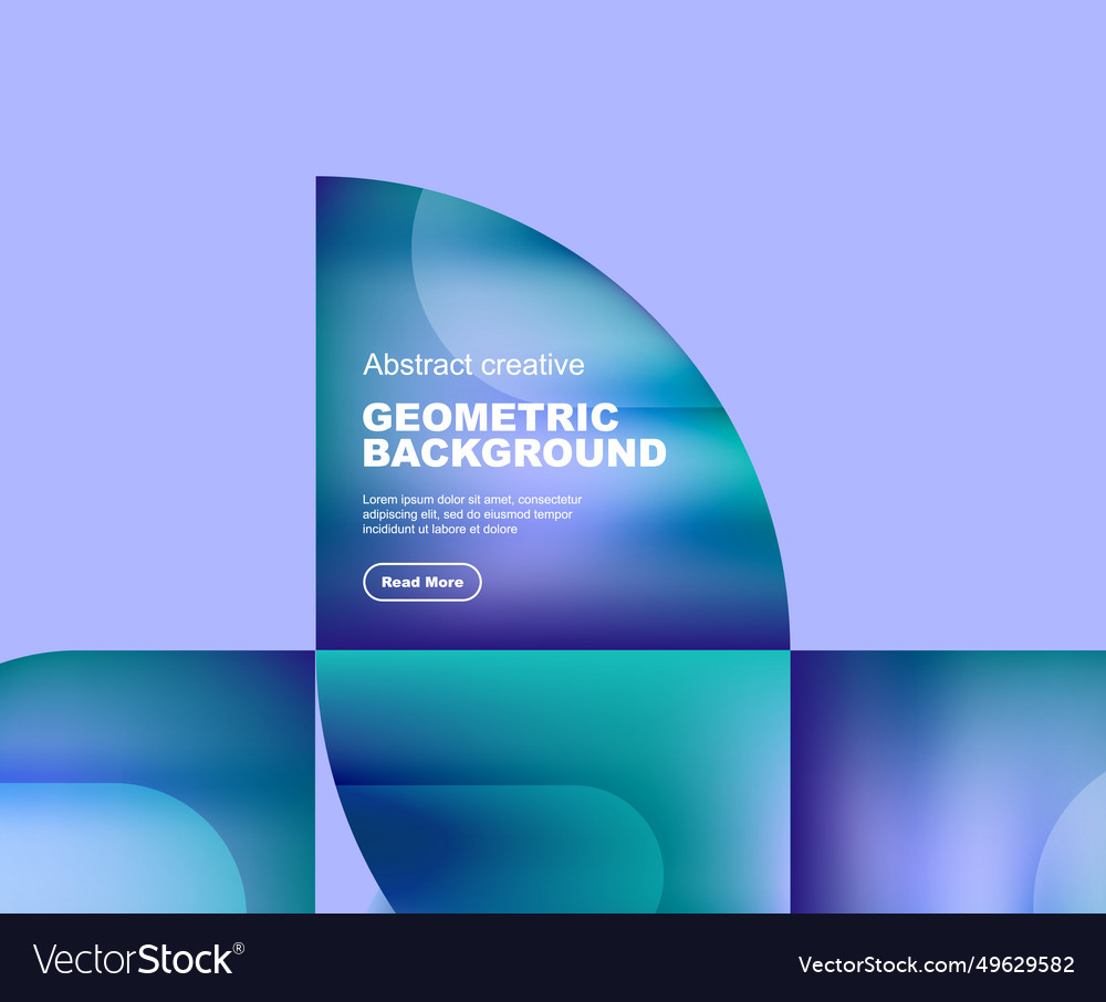 Round triangle and square composition vector image Round triangle and square composition