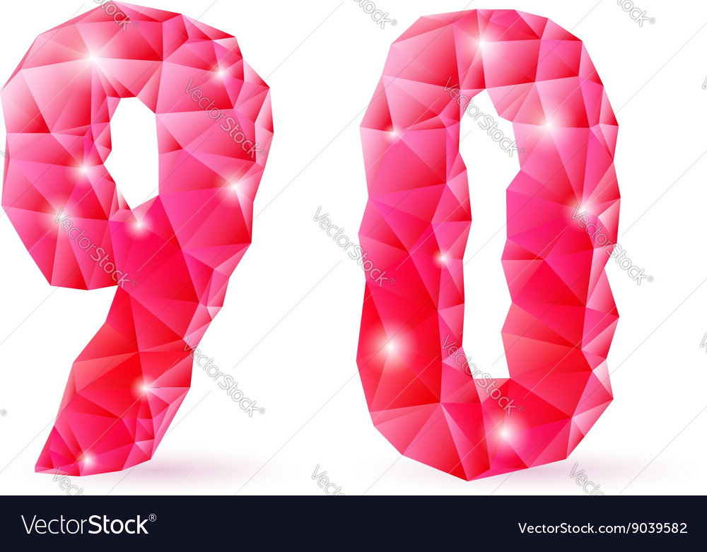 Ruby polygonal font