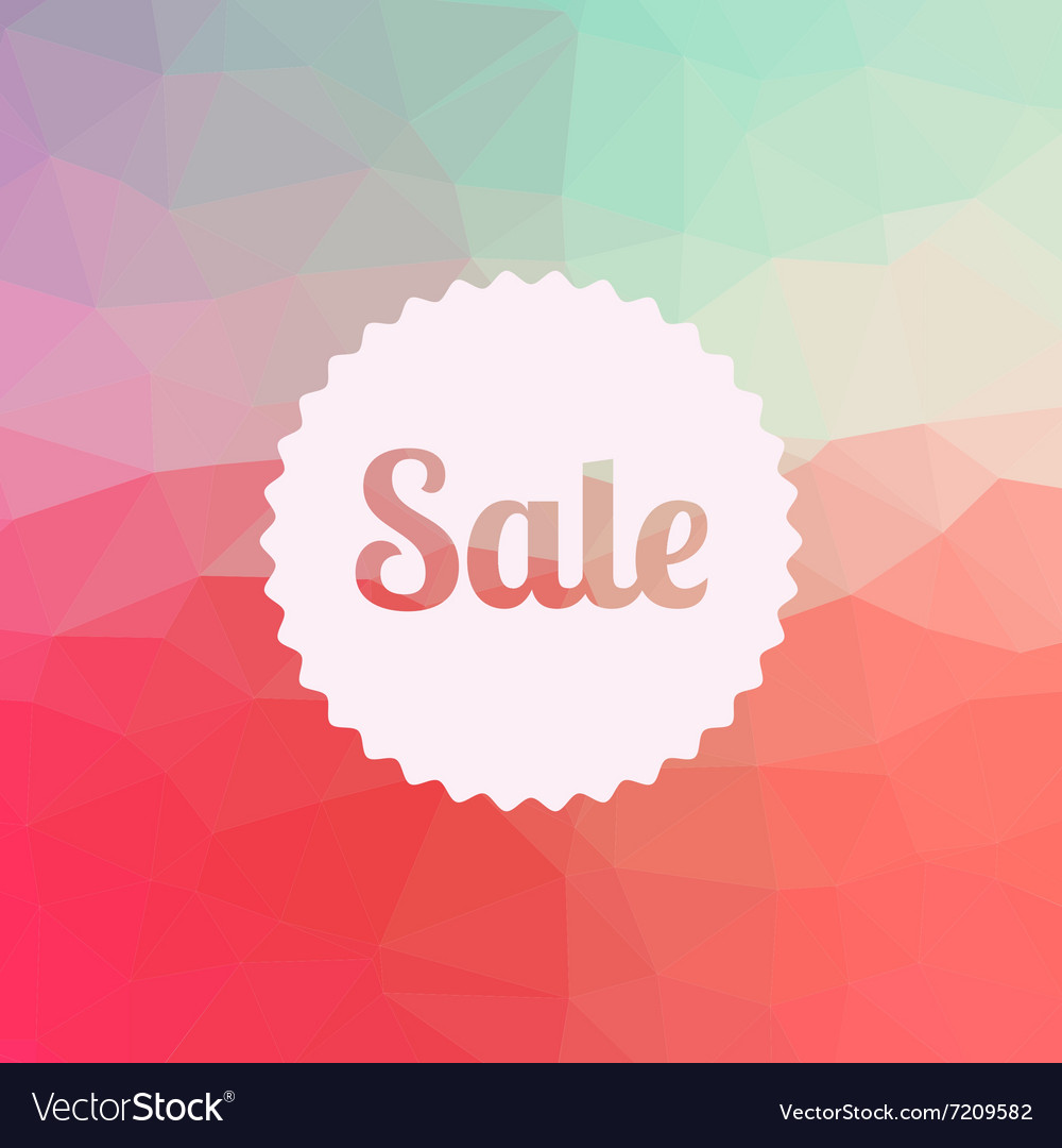 Sale poster discounts banner template polygonal