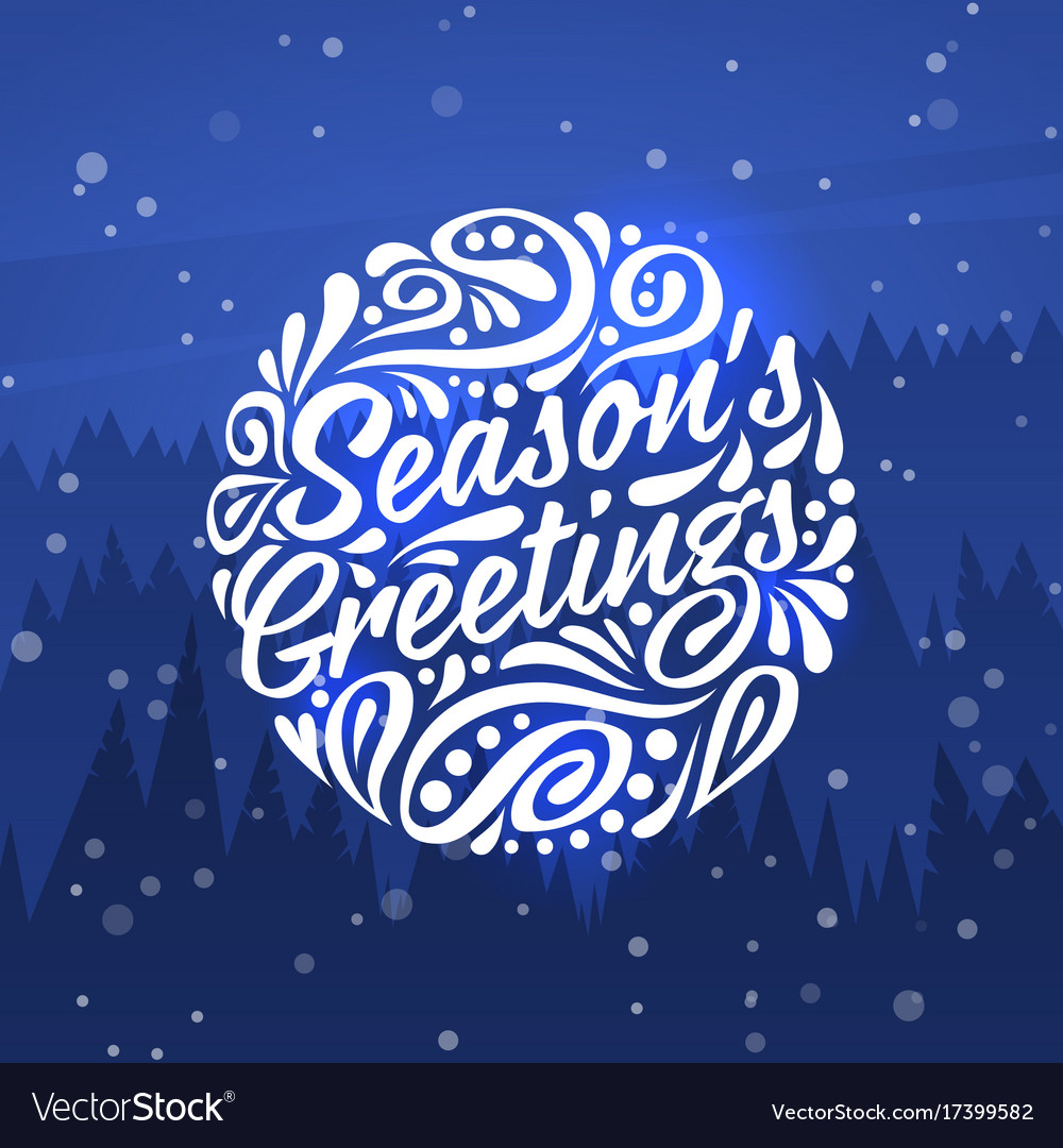 Seasons greetings holidays greeting card