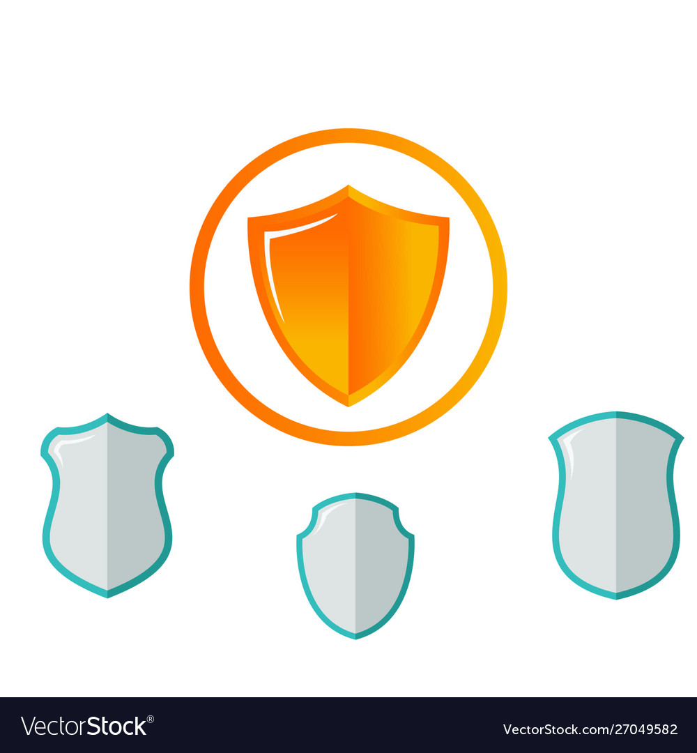 Shield security design element emblem concept