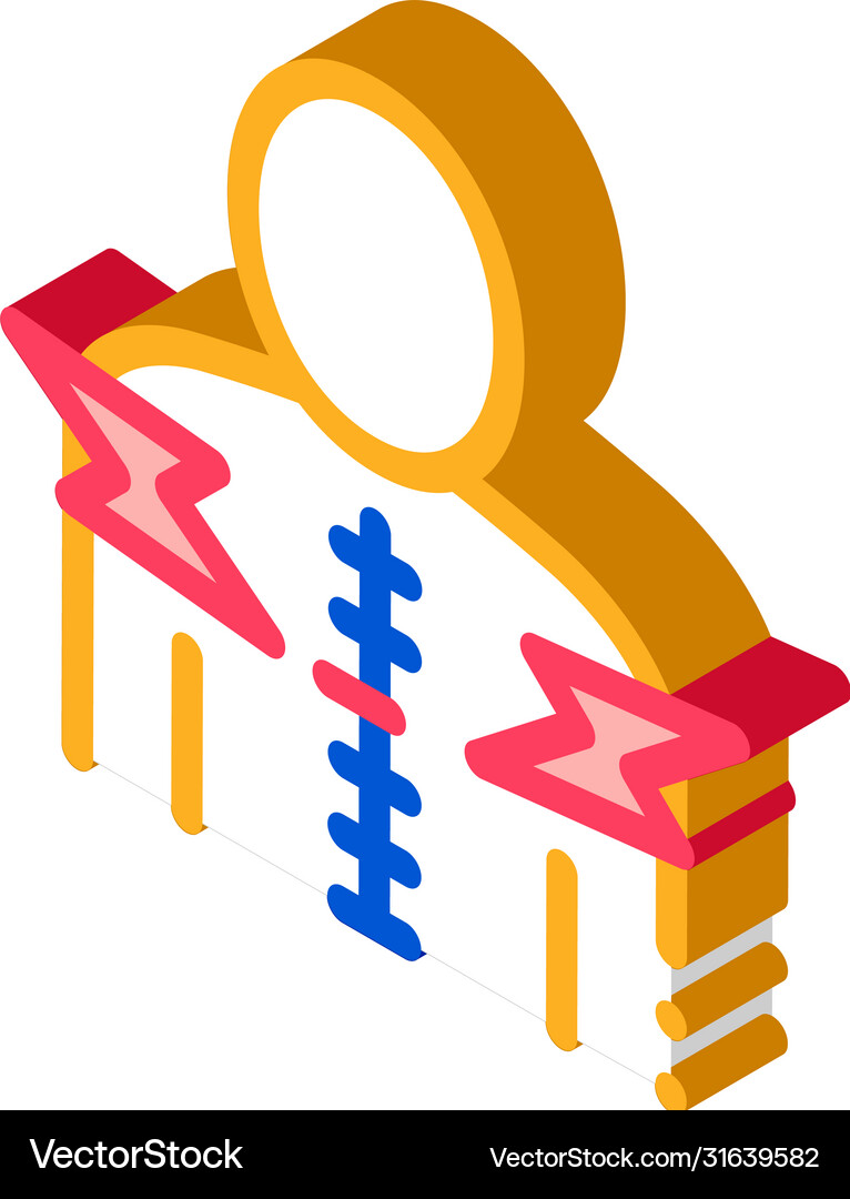 Spinal pain isometric icon Royalty Free Vector Image