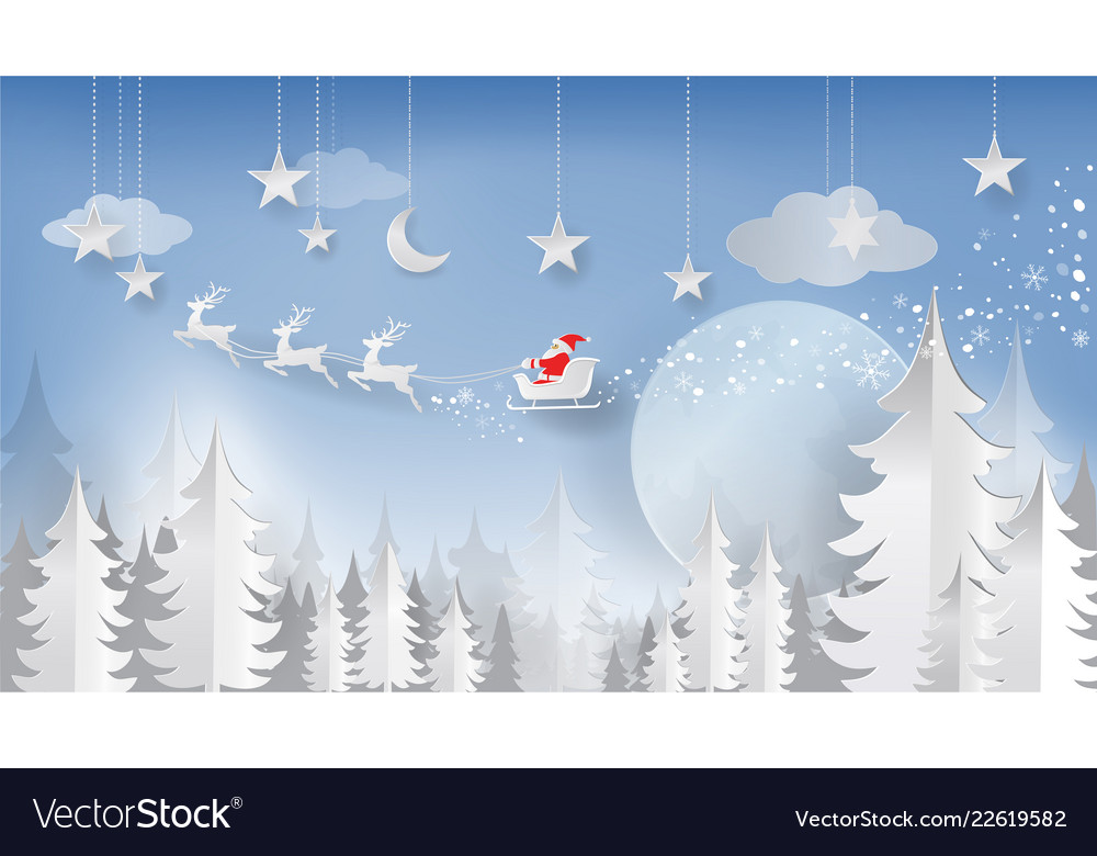 Winter Paper Cut Art - Christmas Night