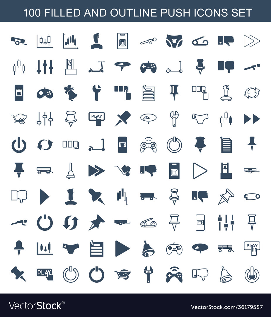 100 push icons