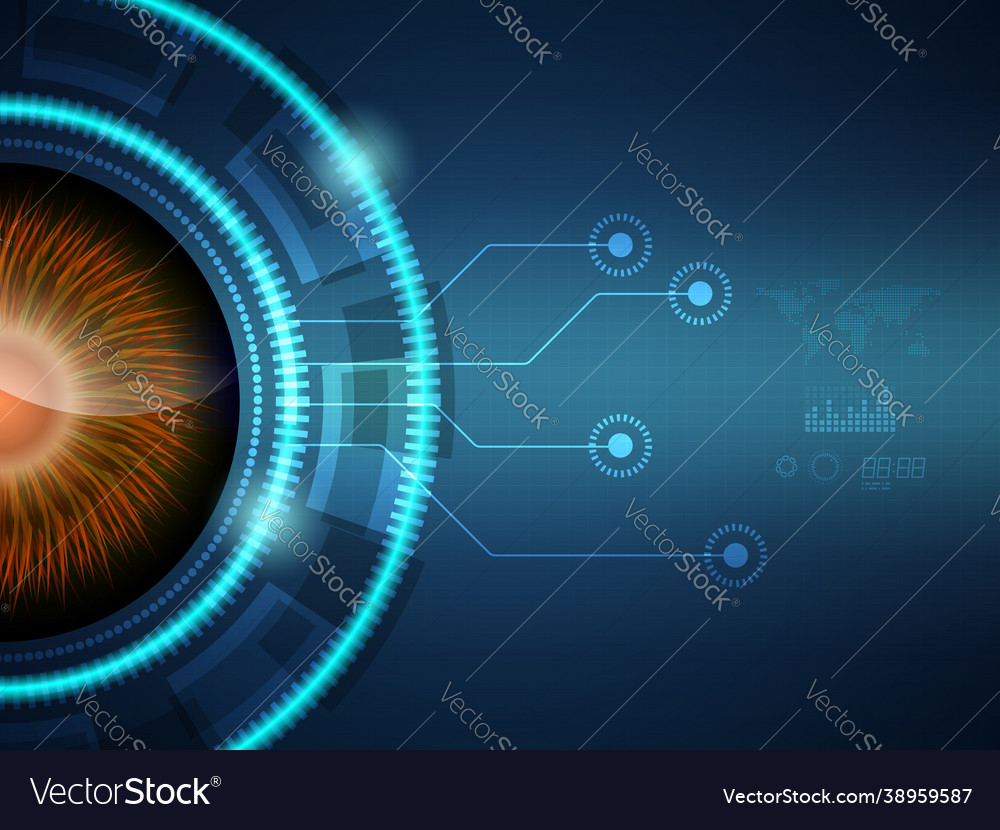 Abstract futuristic hud display interface Vector Image Abstract futuristic hud display interface