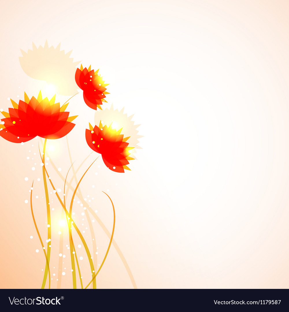 Abstract red flowers background