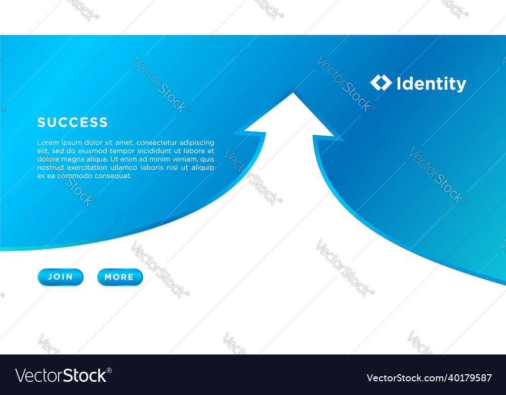 Arrow design template related to web page