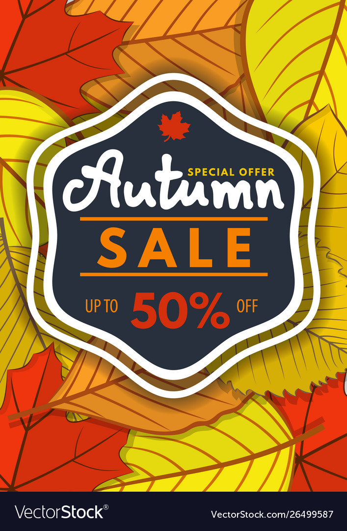 Autumn sale discount poster