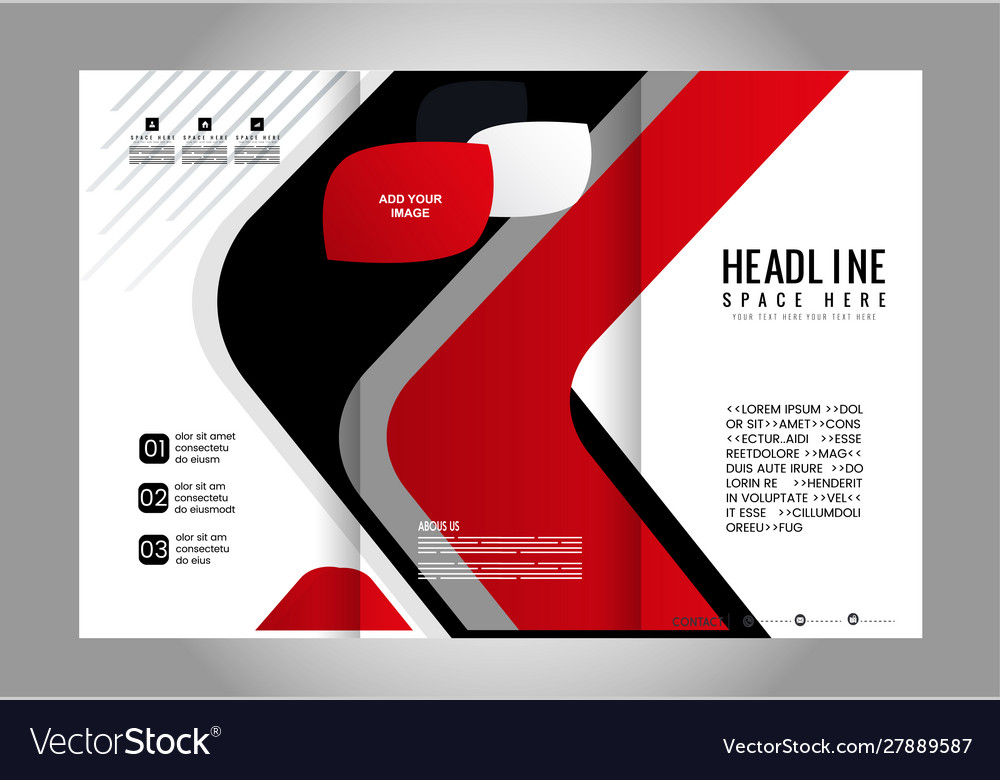 Brochure folder leaflet background block Vector Image Brochure folder leaflet background block